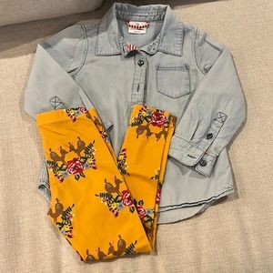 HA Chambray Buttondown/Leggings